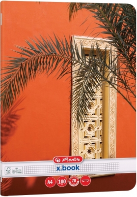 Caiet Herlitz A4, 100 file, patratele, motiv Art Deco, diverse modele
